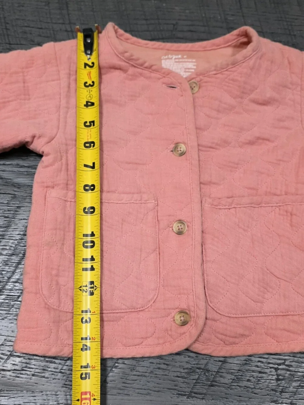 Cat &Jack Quilted 100% Cotton Pink Lightweight Jacket (Sz:3t)